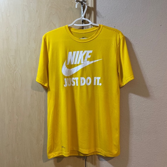 Nike Other - Men’s Medium Nike Dri-Fit Tee Shirt Yellow Just Do It. - 20 inches across chest
